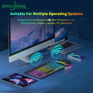 GOOJODOQ 🇹🇭【คีย์บอร์ดไทย】【ราคาถูก】แบ็คไลท์ไล่โทนสี,คีย์บอร์ด…