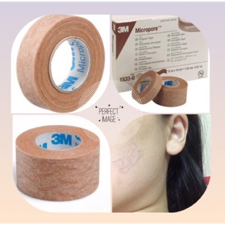 3M Micropore ปิดรอยเลเซอร์ เทปติดแผล เทปติดสิว เทปสีเนื้อ