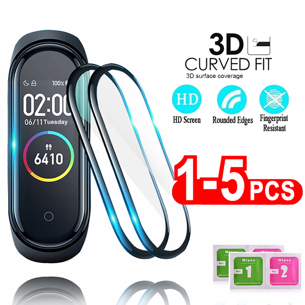 20D for Xiaomi Mi Band 4/5 Smart Watch Curved Edge Screen Protector