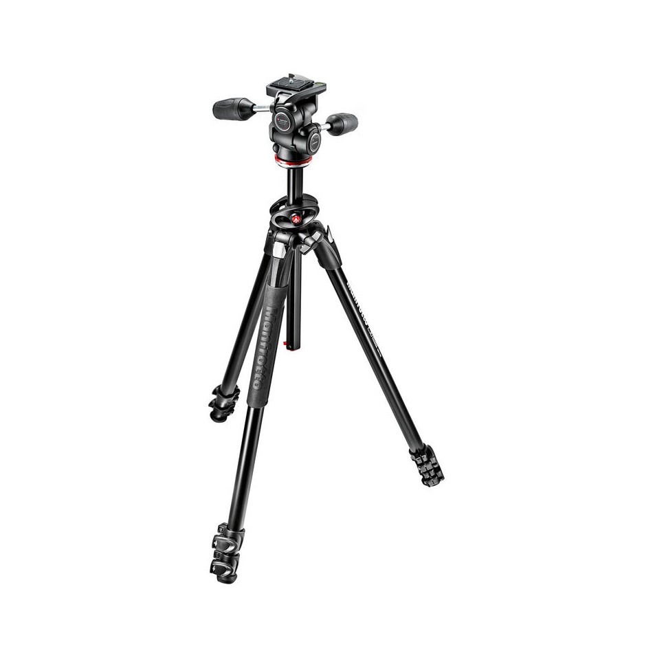 Manfrotto ขาตั้งกล้อง MK290DUA3-3W 290 DUAL Kit, Alu 3 sec. tripod w/ 90°column and 3W head