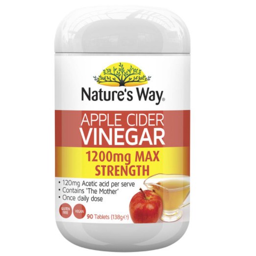 Nature’s way Apple Cider Vinegar แอปเปิลวีเนก้า 90 เม็ด หุ่นดี สุขภาพดี