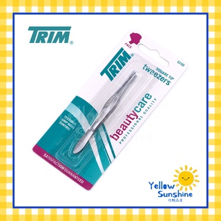 TRIM #1 USA Brand ที่ถอนขนคิ้ว รุ่นหัวตรง สีเงิน แหนบอเนกประสงค์ TRIM ของแท้แบรนด์อเมริกา Square Tip Tweezers 53100