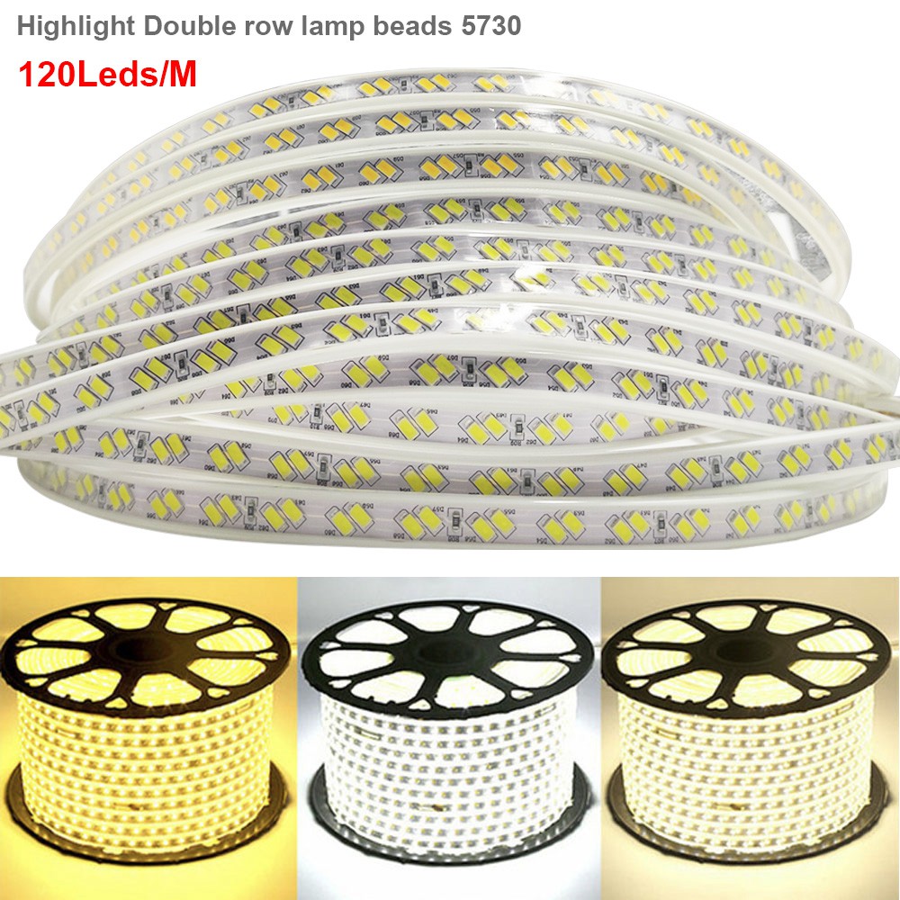 แถบ LED 5730 เทปยืดหยุ่นความสว่างสูง 220V SMD5730 ไฟ LED แถบกันน้ำ LED แถบ LED 5730 เทปยืดหยุ่นความส