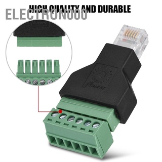 Ethernet Rj12 6P6C Male To 6 Pin อะแดปเตอร์สกรูเชื่อมต่อ 1 ชิ้น