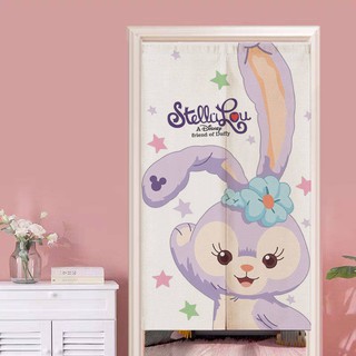 ผ้าม่าน* Xingdai กระต่ายการ์ตูนน่ารักม่านประตู Partition ผ้าม่านห้องนอนห้องครัวห้องน้ำม่านผ้าเจาะ-ฟรี