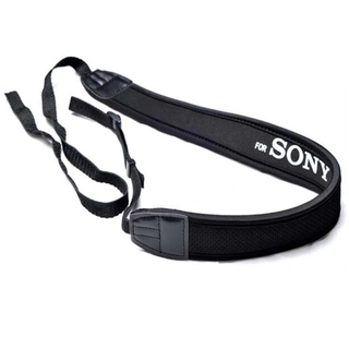 CAMERA NECK STRAP FOR SONY BLACK (โลโก้ขาว)