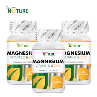 [แพ็ค 3 ขวด สุดคุ้ม] Magnesium Vitamin D &amp; Zinc แมกนีเซียม วิตามินดี และ ซิงค์ THE NATURE เดอะเนเจอร์