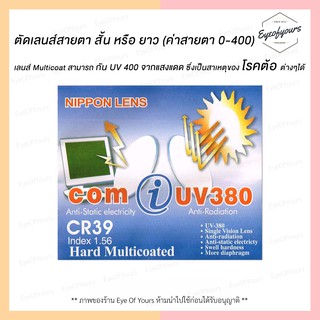 ตัด เลนส์มัลติโค้ท เลนส์สายตาสั้น เลนส์สายตายาว เลนส์มัลติโค้ทสายตา Multicoat กันรอย เพิ่มความคมชัด กัน UV400 จากแสงแดด