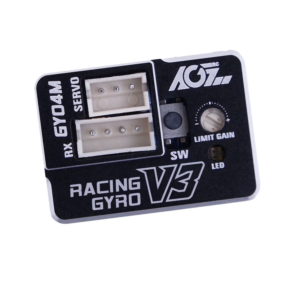 AGFrc GY04M V3 .5 Upgrade Version Aluminum Case Dual Gain Mini Size Steering Tuned Gyro For RC Drift Car