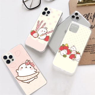 เคสโทรศัพท์มือถือแบบนิ่ม ใส ลาย Molang DV-132 สําหรับ OPPO Find x5 pro A17k A77S A78 Reno 8t 8