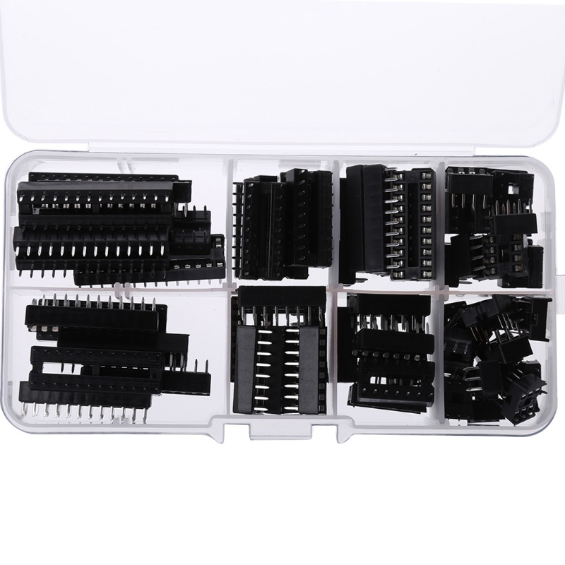 66pcs Dip Ic Adattatore Presa Saldatura Tipo Presa Kit 6 8 14 16