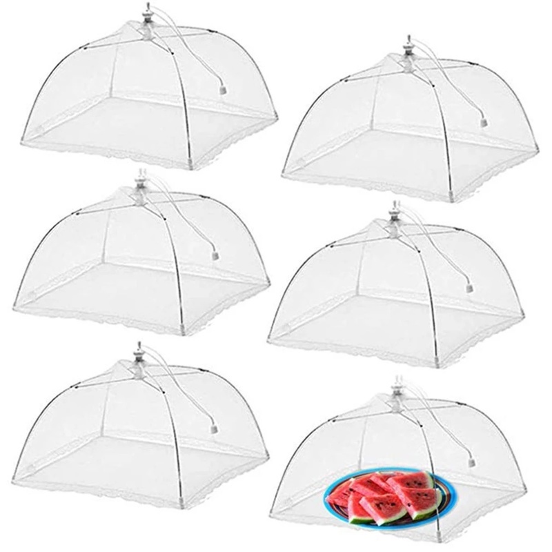1PC Portable Food Mesh Covers / Foldable Anti Fly Mosquito Tent Umbrella Style Food Lid / Picnic Protect Dish Cover For Kitchen Dinner Table