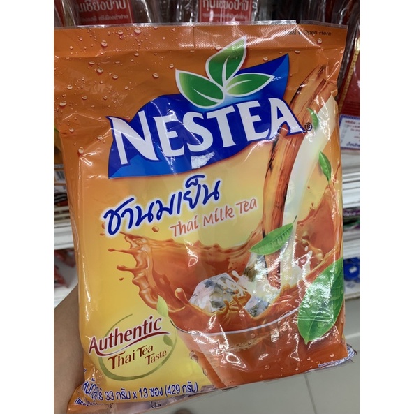 NESTLE NESTEA เนสท์เล่ เนสที ชาไทย ชานมเย็น มิ้ลค์ที 33กรัม แพ็ค 13ซอง