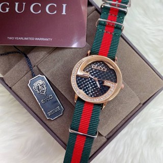 Gucci สายผ้า หน้าปัด 3.5 รหัสสินค้า C222