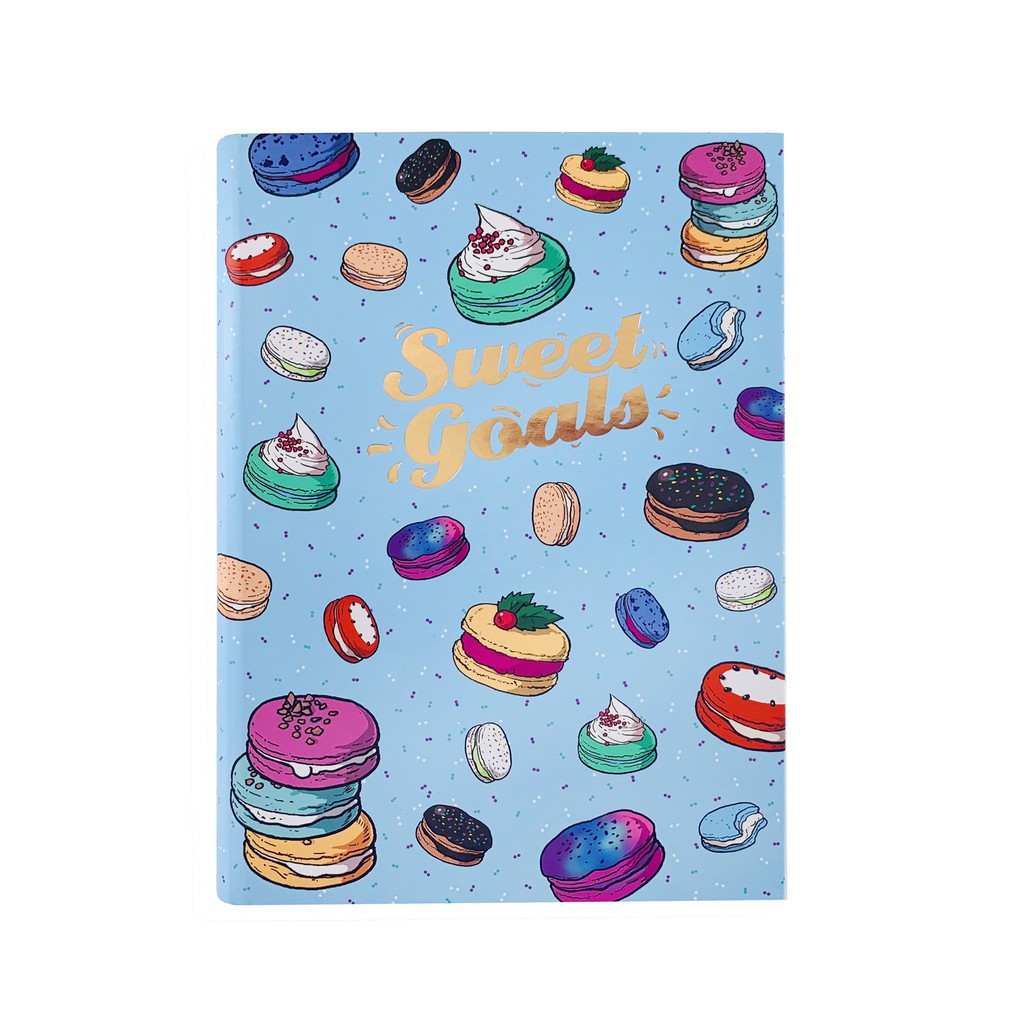 A5 NOTEBOOK JOURNAL with Lines สําหรับวางแผนรายเดือนรายสัปดาห์ประจําวัน - Journal - Sweet Goals Maca