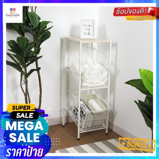 ชั้นวาง 2 ชั้น STACKO SCANDI 33.5x39x97.5 ซม. สีขาว2-TIER SHELVING UNIT STACKO SCANDI 33.5X39X97.5CM WHITE