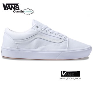 VANS OLD SKOOL TRUE WHITE COMFYCUSH SNEAKERS น้ำหนักเบา สินค้ามีประกันแท้