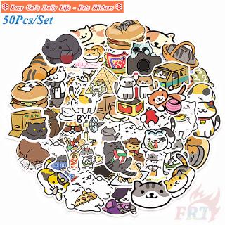 ❉ Lazy Cats Daily Life Series 01 สติ๊กเกอร์ ❉ 50Pcs/Set Cute Pets DIY Fashion Luggage Laptop Skateboard Decals Doodle สติ๊กเกอร์