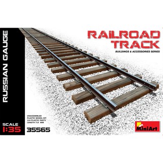 โมเดลทางรถไฟจำลอง MiniArt 1/35 MI35565 Railroad Track Russian Gauge