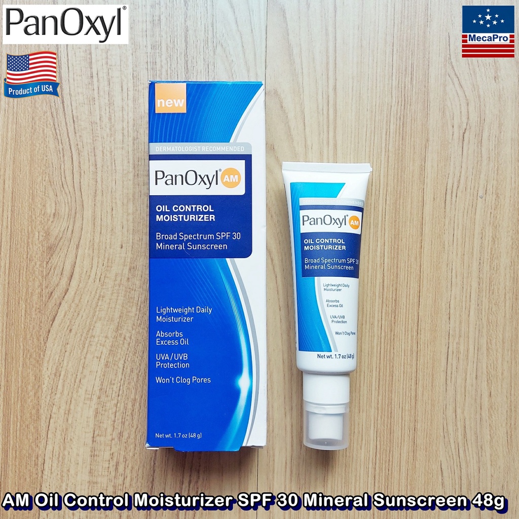 PanOxyl® AM Oil Control Moisturizer SPF 30 Mineral Sunscreen 48g แพนออกซิล มอยส์เจอไรเซอร์ ผสมกันแดด