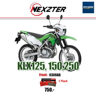 ผ้าเบรก Nexzter สำหรับมอเตอร์ไซค์ รุ่น KAWASAKI KLX125 150 250  ผ้าเบรกหน้า 4445AA 1 Pack