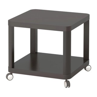 TINGBY โต๊ะข้าง/กลาง/กาแฟ มีล้อ Side table on castors 50*50 cm (เทาเข้ม)