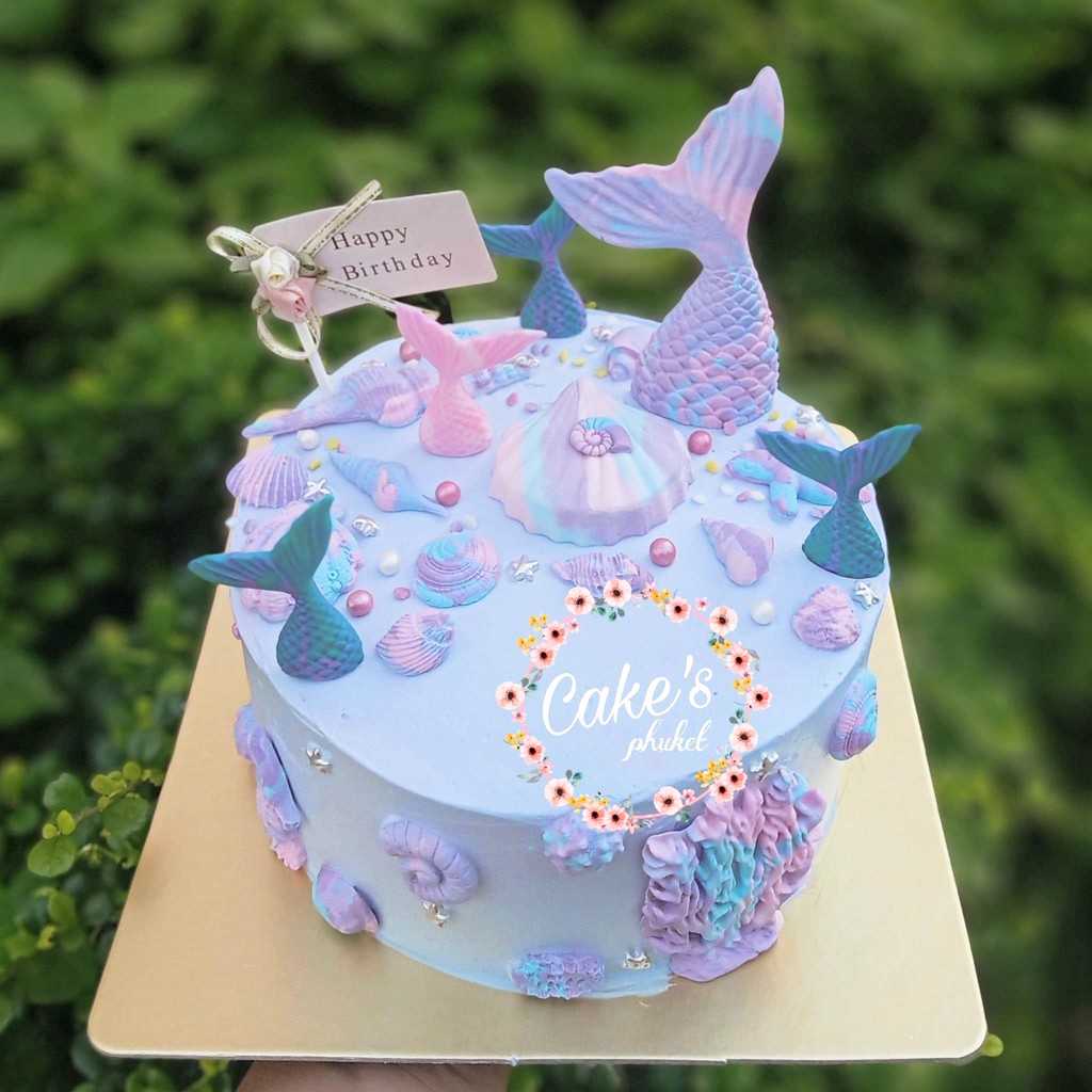 น้ำตาลแต่งเค้ก เปลือกหอยคละแบบโทนสีม่วงชมพูฟ้า 20ชิ้น - รูปที่ 3