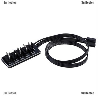 Smileofen สายเคเบิ้ลอะแดปเตอร์พัดลมระบายความร้อน 40 ซม. 1 ถึง 5 4 - pin molex tx 4 pwm