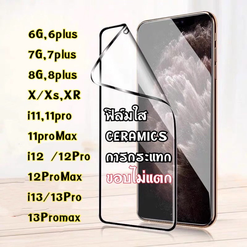 [ฟิล์ม Nano PET] ฟิล์มใสสำหรับ iPhone 13 pro max i12 i12pro max11 12 mini X 8 6 6s Plus 6 6s 7 SE2 XS XR