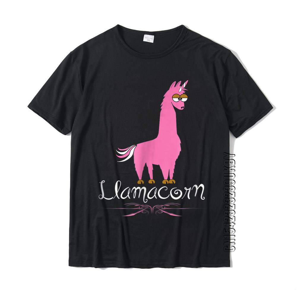 แขนสั้นcrew neckเสื้อยืด ผ้าฝ้าย พิมพ์ลาย Llamacorn Llama And Unicorn เหมาะกับใส่ออกกําลังกาย สําหรั