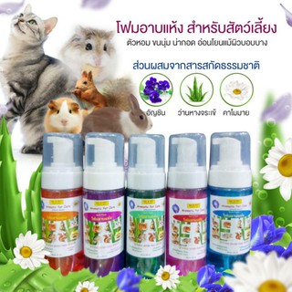 6 ขวด โฟมอาบแห้งสัตว์เลี้ยง คละกลิ่น ขนนุ่ม ตัวหอม น่ากอด