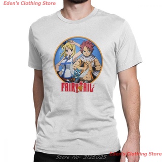 Edens Clothing Store 2022 เสื้อยืดลําลองสําหรับผู้ชายผ้าฝ้ายแขนสั้นคอกลมพิมพ์ลาย Fairy Tail เสื้อยืดผ้าฝ้าย