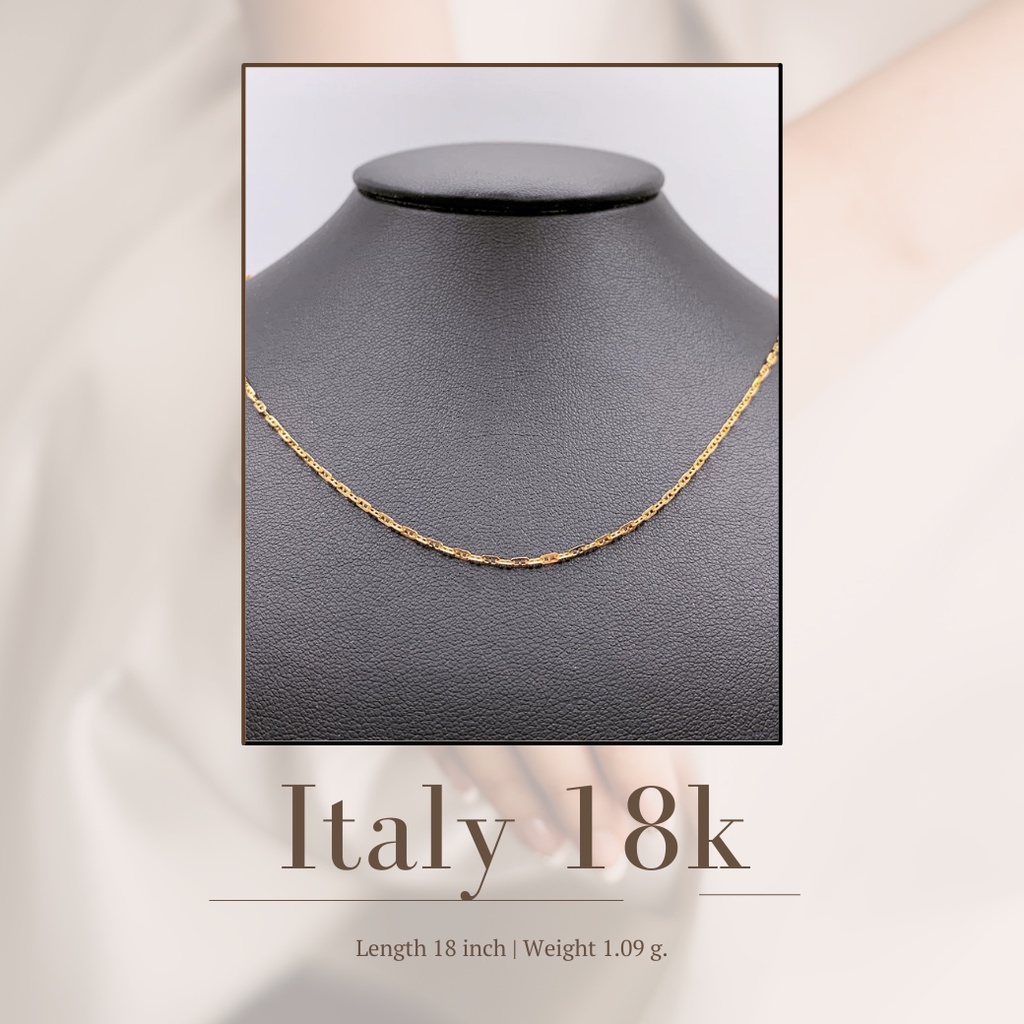 สร้อยคอทอง 18K (Italy Necklace) 1.09 กรัม