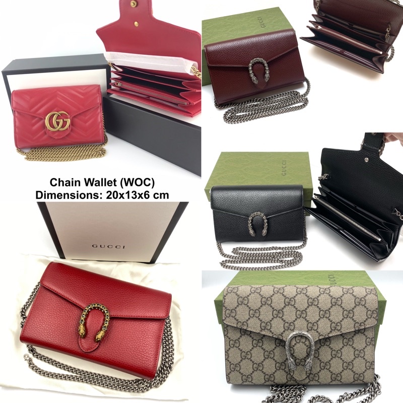 💥สอบถามstockก่อนกดสั่ง💥 Gucci wallet on chain / WOC dionysus beige สีเบจ แดง ดำ marmont กระเป๋า กุชชี่ ของแท้