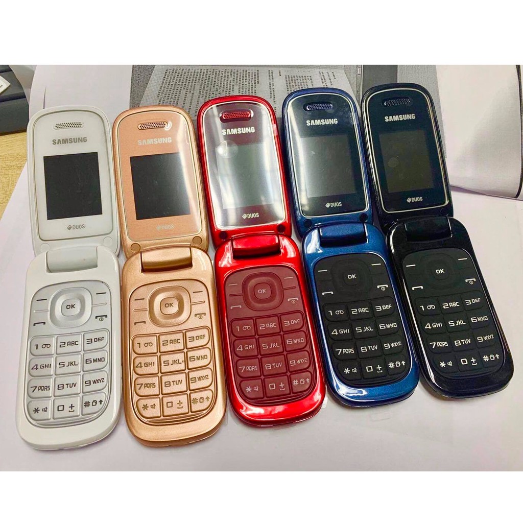 โทรศัพท์มือถือซัมซุง SAMSUNG GT-E1272 ใหม่ (สีทอง) มือถือฝาพับ ใช้ได้ 2  ซิม ทุกเครื่อข่าย AIS TRUE DTAC MY 3G/4G ปุ่มกด