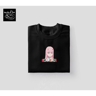 อะนิเมะ ZEROTWO FACE แรงบันดาลใจ Tees Unisex Tshirt สําหรับผู้ชายและผู้หญิง - ยึด D Tees Aj1