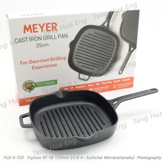 MEYER กระทะเหล็กหล่อปิ้งย่าง ขนาด 25 ซม.  Cast Iron Grill Pan