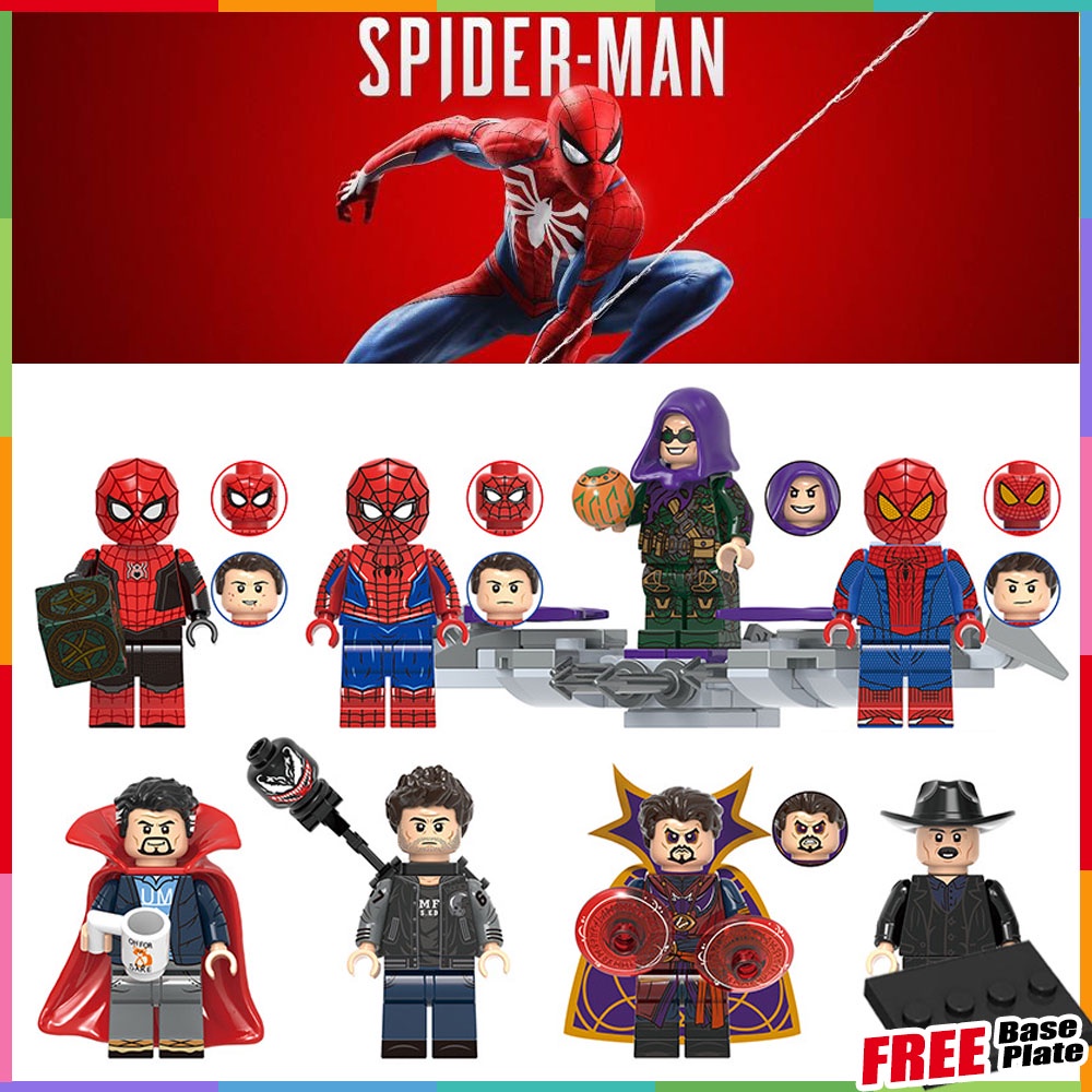 ฟิกเกอร์ Marvel Spiderman Green Goblin Aircraft Amazing Spider-Man Venom Eddie Brock Doctor Strange ขนาดเล็ก