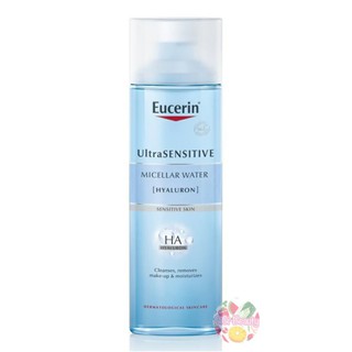 Eucerin UltraSENSITIVE [Hyaluron] Micellar Water 200/400 ml ยูเซอริน สูตรน้ำ ทำความสะอาดเครื่องสำอาง