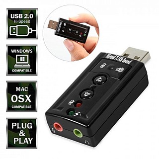 USB การ์ดเสียง Audio 3D Sound Virtual 7.1 Channel Card Adapter แปลงAV ออกเป็น USB