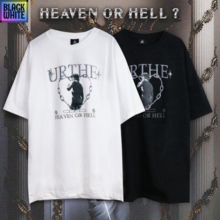 BWCB Urthe - เสื้อยืด รุ่น HEAVEN OR HELL unisex เสื้อยืดเท่ห์ เสื้อยืดฮิตๆ เสื้อยืด T-shirt oversize