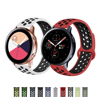 สายนาฬิกาข้อมือซิลิโคน แบบนิ่ม 20 มม. สําหรับ Samsung Galaxy watch Active 2 watch 4 5 6 Watch5 Pro Watch6 watch4 classic 42 มม. 46 มม. 40 มม. 44 มม. 43 มม. 47 มม.