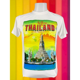 ส่งฟรี​ ุWe love Thailand เสื้อยืดผ้าทีเคเนื้อหนานุ่ม พิมพ์ลายไทยแลนด์ ลายที่ 8 ลายพิมพ์คมชัด ไซส์ครบ  ไทยเที่ยวไทย