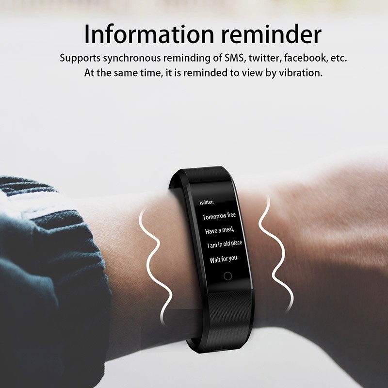 New Smart Wristband Blood Pressure Fitness Tracker Smart Watch Bluetooth Smart Bracelet Color