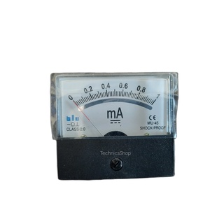 🔥ลด 50% ใส่โค้ด INC8LZ3🔥 ANALOG PANEL METER blu อนาล็อก แอมป์มิเตอร์ 1mA/DC MU-45 (50mm.x60mm.)