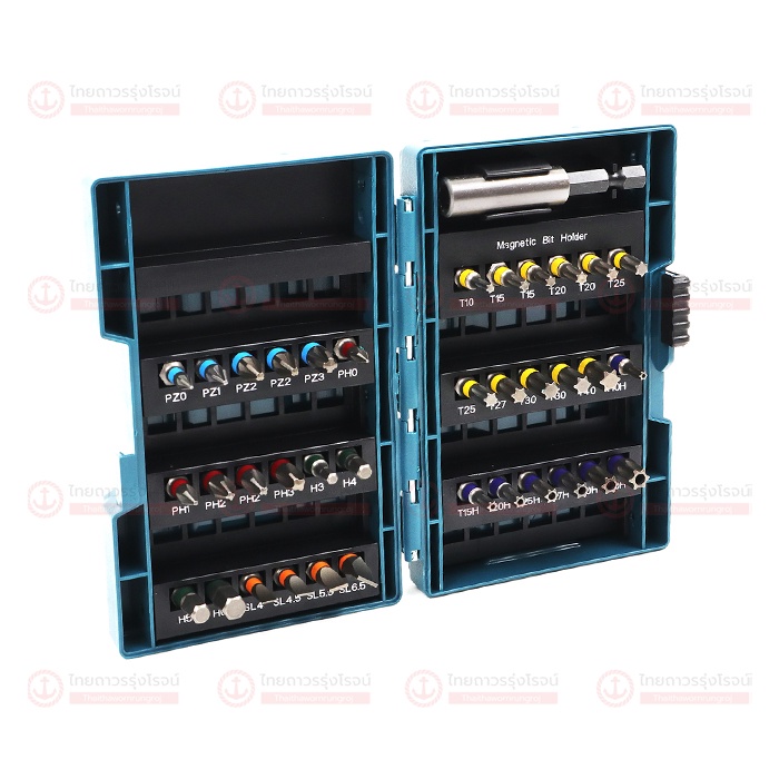 Makita ชุดดอกสว่านและดอกไขควง+กล่องพลาสติก B-43072 (66 ชิ้น) |กล่อง|TTR Store ราคา ถูกที่สุด ดีลบีเคเค แกลเลอรีภาพที่ 2