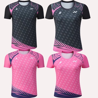 Yonex 2022 ใหม่ ชุดเสื้อกีฬาแบดมินตัน คอกลม แขนสั้น แบบแห้งเร็ว สําหรับผู้ชาย และผู้หญิง