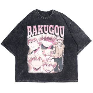 เสื้อยืดผ้าฝ้ายพิมพ์ลายแฟชั่นเสื้อยืด พิมพ์ลาย My HERO ACADEMIA BAKUGOU ล้างทําความสะอาดได้