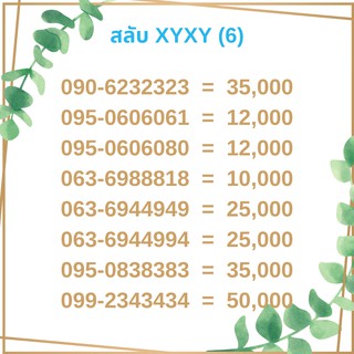 เบอร์สลับ เบอร์ xyxy ชุด6/21 เบอร์สวย เบอร์โทรศัพท์ เบอร์มงคล เบอร์ vip เบอร์ตอง เบอร์หงส์