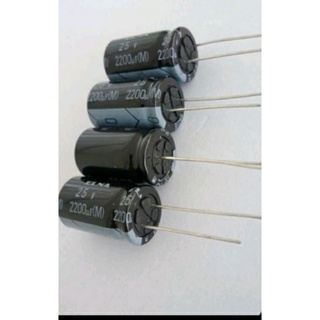 (แพ็ค10ตัว) CAPACITOR 2200UF 25V ELNAสีดำ105C คาปาซิเตอร์ แท้-ใหม่แกะกล่องSize13x21mm ตัวเก็บประจุค่าเต็ม100%